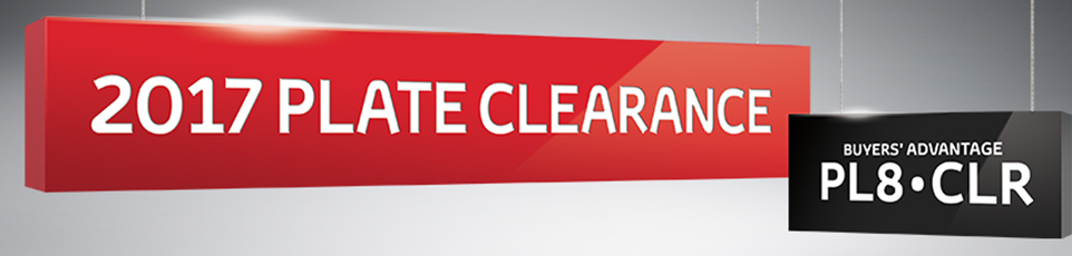 2017 Plate Clearance